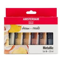 Amsterdam Set 6 x 20 ml - Metallic - thumbnail