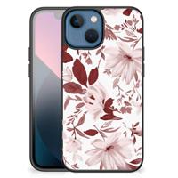 Kleurrijke Telefoonhoesje Apple iPhone 13 mini Watercolor Flowers - thumbnail