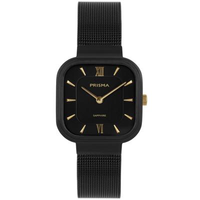 Prisma Carré Zwart Dameshorloge