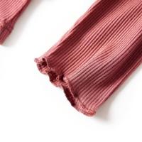 Kindershirt met lange mouwen en lage col 116 roodbruin - thumbnail