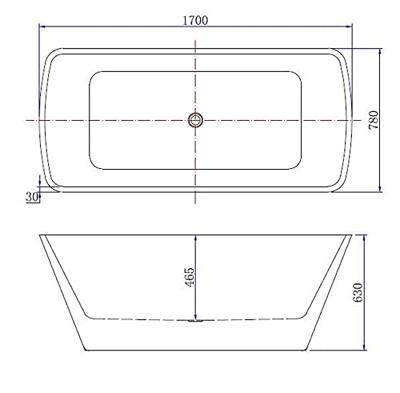 Vrijstaand bad Wiesbaden Larx | 170x78 cm | Incl.Afvoer-Wit | Sleuf overloop | Acryl | Glans wit Vrijstaand bad Wiesbaden Larx | 170x78 cm | Incl.Afvoer-Wit | Sleuf overloop | Acryl | Glans wit