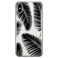 iPhone XS Max siliconen hoesje - Palm leaves silhouette - thumbnail