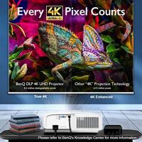 BenQ TK800 DLP projector (4K UHD, 3840 x 2160 pixels, HDR, 92% rec. 709, 3000 ANSI lumen, football mode, 10.000:1 contrast, HDMI) - thumbnail