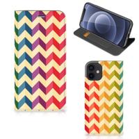 iPhone 12 Mini | Hoesje met Magneet | Zigzag Multi Color - thumbnail