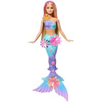 Mattel Barbie zeemeermin met magische bloemen blauw - thumbnail