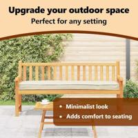 Pallet Kussen Set 2 pcs Crème 180 x 40 x 8 cm Oxford Stof - thumbnail