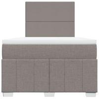 Boxspring met matras stof taupe 120x190 cm - thumbnail