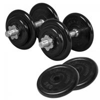 Dumbellset 20 kg + 2 x 5 kg Rubber - 30 mm - thumbnail