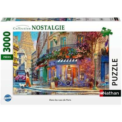 Nathan puzzel van 3000 stukjes - In de straten van Parijs - 14 jaar en ouder - Superieure kwaliteit - Perfecte pasvorm - Nostalgia collectie - 12001870