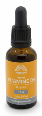 Mattisson Healthstyle Vitamine D3 Baby&Kind Vegan Druppels Mattisson Healthstyle Vitamine D3 Baby&Kind Vegan Druppels