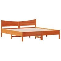 Bedframe zonder matras massief grenenhout wasbruin 180x200 cm - thumbnail
