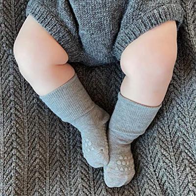 GoBabyGo antislip sokjes Alpaca wol grey melange-6-12 mnd