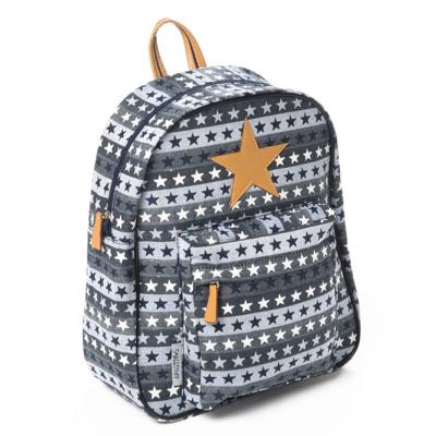 Smallstuff rugzak sterren 35 x 30 x 17 cm blauw Smallstuff rugzak sterren 35 x 30 x 17 cm blauw