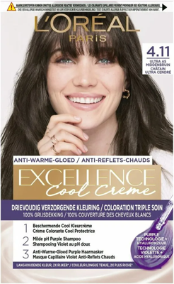 L'Oréal Paris Excellence Cool Creme - 4.11 Ultra As Middenbruin