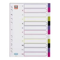 OXFORD MyColour tabbladen, formaat A4, uit gekleurde PP, 11-gaatsperforatie, 12 tabs - thumbnail
