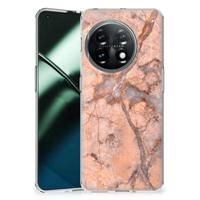 OnePlus 11 | TPU | Siliconen hoesje | Marmer Oranje - thumbnail