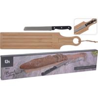 Excellent Houseware Houten Broodplank met Broodmes - thumbnail