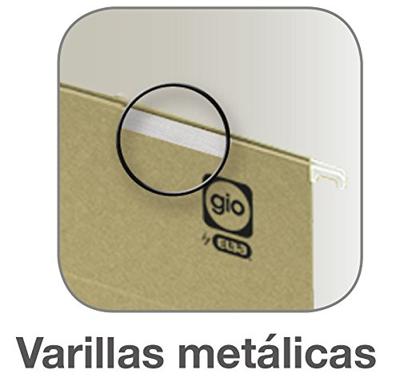 Hangmap Elba Arcón Label met naam Vizier Transparant Wit Bruin A4