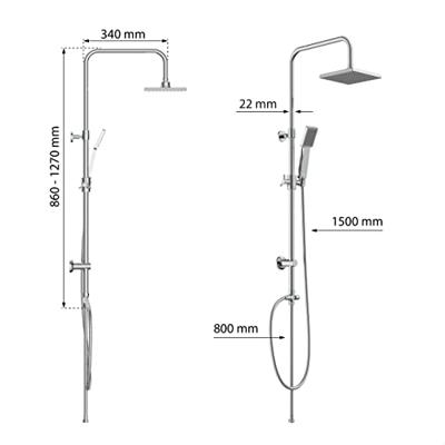 EISL EASY REFRESH hoofddouche set | chroom - DX12002 DX12002