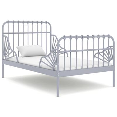 VidaXL Bedframe verlengbaar metaal grijs 80x130/200 cm