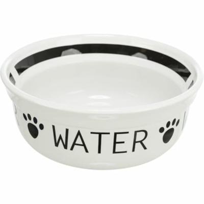 Trixie drinkbak hond water keramiek wit / zwart Trixie drinkbak hond water keramiek wit / zwart