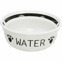 Trixie drinkbak hond water keramiek wit / zwart - thumbnail