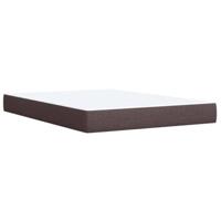 Boxspring met matras stof donkerbruin 140x200 cm - thumbnail