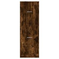 Apothekerskast 40x41x118 cm bewerkt hout gerookt eikenkleurig - thumbnail