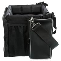 Trixie fietsmand voor aan stuur nylon zwart / grijs 41x26x26 cm - thumbnail