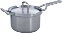 Q-linair Master steelpan 16 cm met deksel - thumbnail