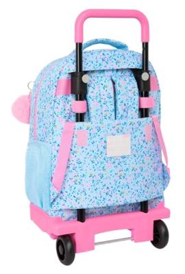 Schoolrugzak met Wielen Vicky Martín Berrocal Paraíso Blauw Roze 33 x 45 x 22 cm