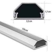 Hama Aluminium Kabelgoot 1.1m 33mm Zilver - thumbnail
