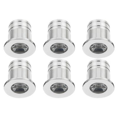 LED Veranda Spot Verlichting 6 Pack - Velvalux - 3W - Warm Wit 3000K - Inbouw - Rond - Mat Zilver - Aluminium - Ø31mm