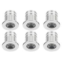 LED Veranda Spot Verlichting 6 Pack - Velvalux - 3W - Warm Wit 3000K - Inbouw - Rond - Mat Zilver - Aluminium - Ø31mm - thumbnail