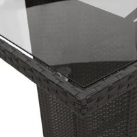 9-delige Tuinset poly rattan zwart - thumbnail