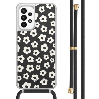 Samsung Galaxy A23 hoesje met koord - Retro bloempjes
