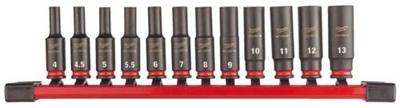 Milwaukee ShockWave™ Krachtdoppenset 1/4" Vierkant | lang | 12-delig - 4932480453 Milwaukee ShockWave™ Krachtdoppenset 1/4" Vierkant | lang | 12-delig - 4932480453