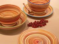 Cookinglife Serviesset Rhythm & Lines 18-delig / 6 personen - 6 dinerborden, 6 ontbijtborden en 6 diepe borden - thumbnail