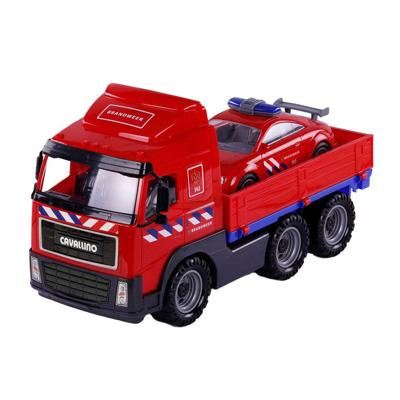 Cavallino brandweervrachtwagen en brandweerauto, schaal 1:16 Cavallino brandweervrachtwagen en brandweerauto, schaal 1:16