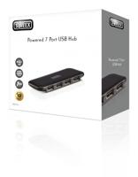 7-poorts USB 2.0 hub high performance met voeding - thumbnail