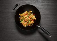 Ken Hom wokpanset 31 cm staal zwart/zilver 4 delig - thumbnail