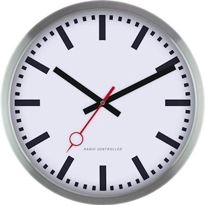 EUROTIME 59530-07 Wandklok Zendergestuurd 35 cm Zilver Slepend uurwerk (geluidsloos) EUROTIME 59530-07 Wandklok Zendergestuurd 35 cm Zilver Slepend uurwerk (geluidsloos)