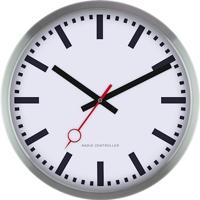 EUROTIME 59530-07 Wandklok Zendergestuurd 35 cm Zilver Slepend uurwerk (geluidsloos) - thumbnail