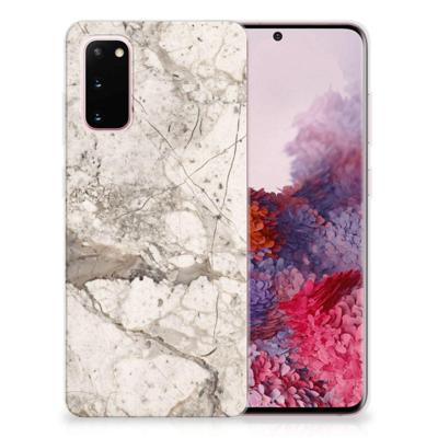 Samsung Galaxy S20 | TPU | Siliconen hoesje | Marmer Beige
