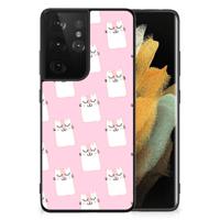 Samsung Galaxy S21 Ultra Dierenprint Telefoonhoesje Sleeping Cats - thumbnail