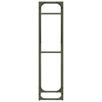 Brandhoutrek 40x25x100 cm koudgewalst staal olijfgroen - thumbnail