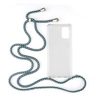 Shop4 - Samsung Galaxy S20 Plus Hoesje - Zachte Back Case met Koord Multi Groen - thumbnail