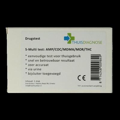 Thuis-diagnose Drugtest urine 5 soorten drugs 1 Stuks