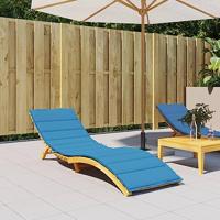VidaXL Ligbedkussen 200x60x3 cm oxford stof blauw - thumbnail