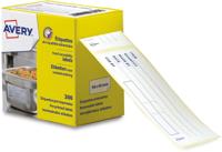 Avery etiketten voedselcodering, HACCP, ft 98 x 40 mm, dispenser van 300 afscheurbare etiketten, Engels - thumbnail